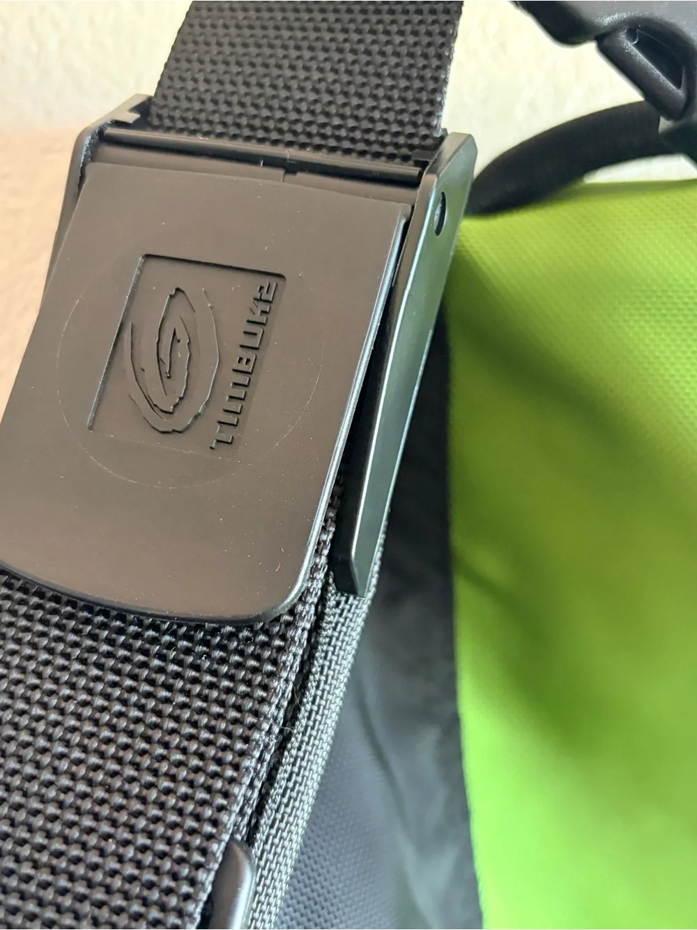 Timbuk2 Black and Green Compact Crossbody Messenger Bag